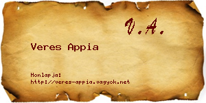 Veres Appia névjegykártya